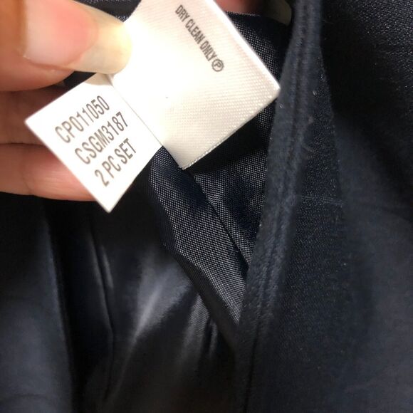 calvin klein jacket 8 womens blazer navy blue p classic work professional tt - Picture 8 of 13